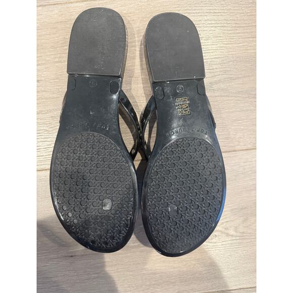 Tory Burch Studded Jelly Flip Flop in Black 9 - Picture 2 of 4